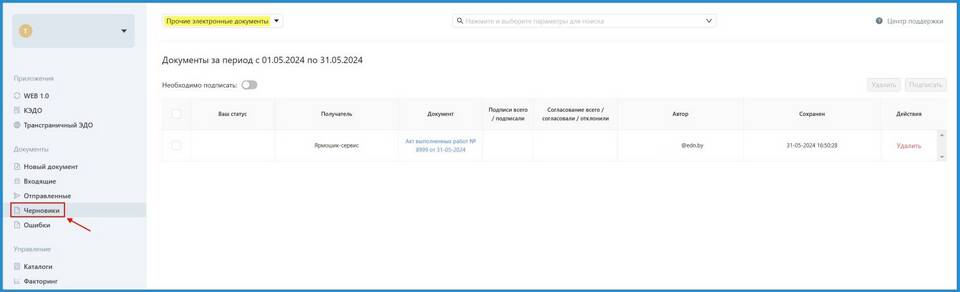 Уведомление не в статусе черновика: что это значит
