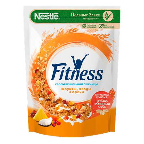 Хлопья Fitness из цельной пшеницы с фруктами, ягодами и орехами в Магнолия