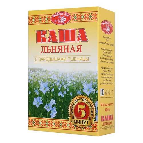 Каша Добрый Лен льняная с зародышами пшеницы 400 г в Магнолия