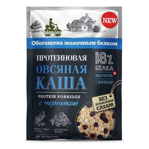Каша овсяная Bionova Протеиновая с черникой 40г в Магнолия