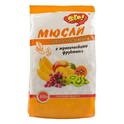 Мюсли запеченные Ого! с тропическими фруктами 350 г в Магнолия