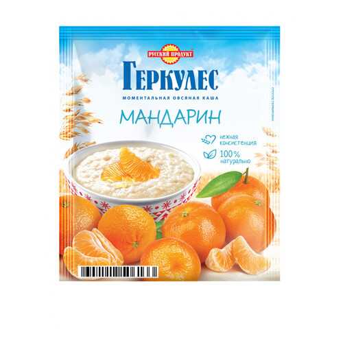 Овсяная каша Русский продукт моментальная геркулес с мандаринами 35 г в Магнолия
