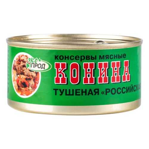 Конина тушеная Экопродукт российская халяль, 325 г в Магнолия