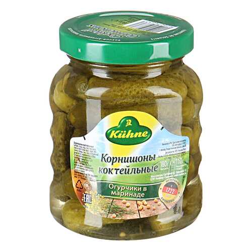 Корнишоны Kuhne коктейльные маринованные 180 г в Магнолия