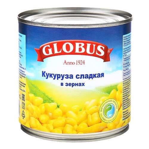 Кукуруза Globus сладкая в зернах в вакуумной упаковке 340 г в Магнолия