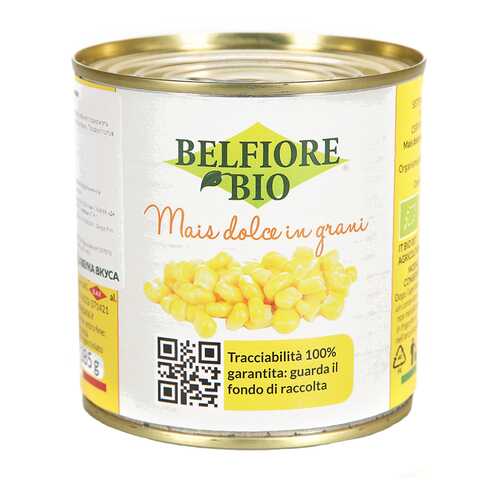 Кукуруза сладкая Belfiore bio консервированная 340 г в Магнолия