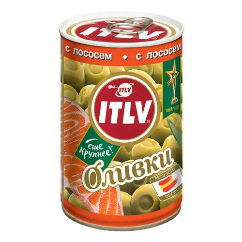 Оливки ITLV крупные зеленые с лососем 314 г в Магнолия