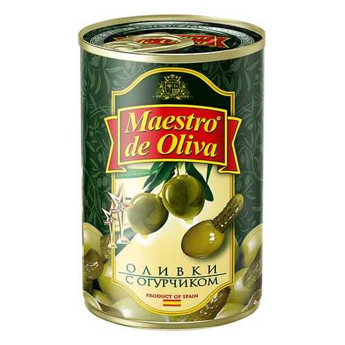Оливки Maestro de Oliva с огурчиком 300 г в Магнолия