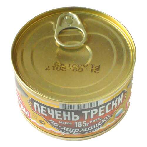 Печень трески Вкусные консервы по-мурмански 185 г в Магнолия