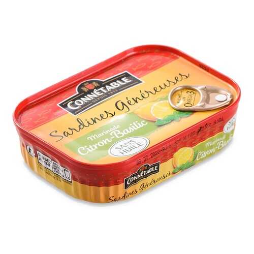Сардины Connetable Sardines Genereuse в маринаде с лимоном и базиликом BELMA 140г в Магнолия