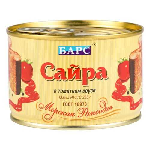 Сайра тихоокеанская Барс в томатном соусе 250 г в Магнолия