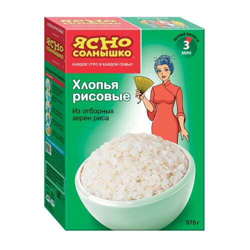 Хлопья рисовые ПМК ясно солнышко 375 г в Магнолия