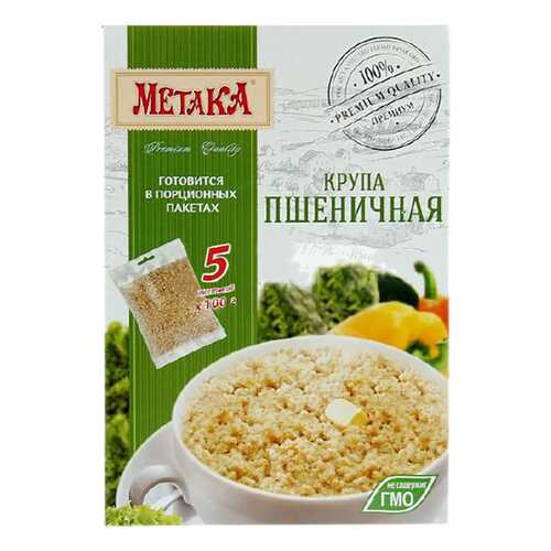 Крупа пшеничная Метака в порционных пакетах 100 г 5 пакетиков в Магнолия