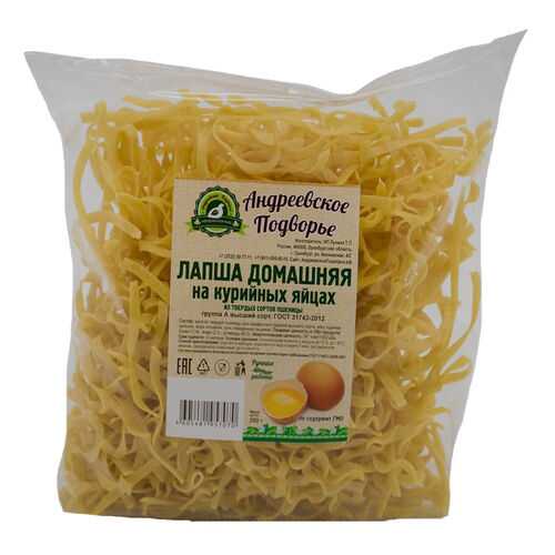 Лапша домашняя на куриных яйцах 0,250 кг. Андреевское подворье в Магнолия