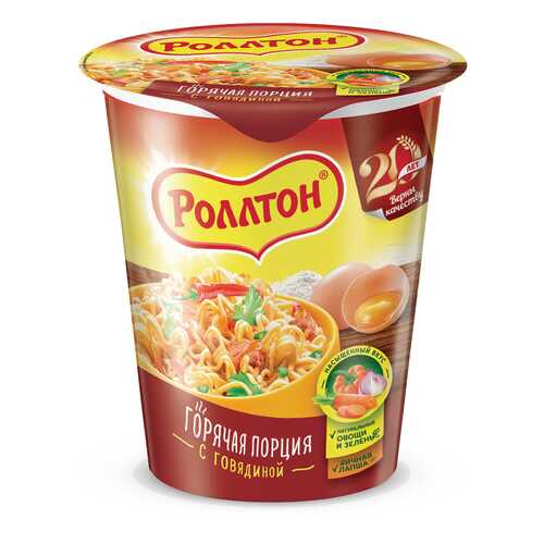 Лапша Роллтон с говядиной 70 г в Магнолия