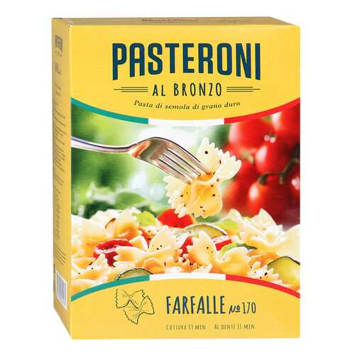 Макароны Pasteroni farafalle №170 бабочки 400 г в Магнолия