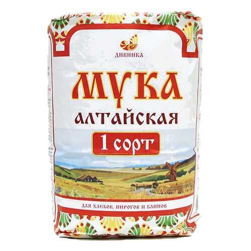 Мука Дивинка пшеничная хлебопекарная Алтайская 1 сорт 2 кг в Магнолия