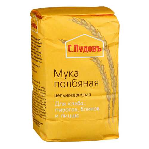 Мука полбяная С.Пудовъ цельнозерновая 450 г в Магнолия