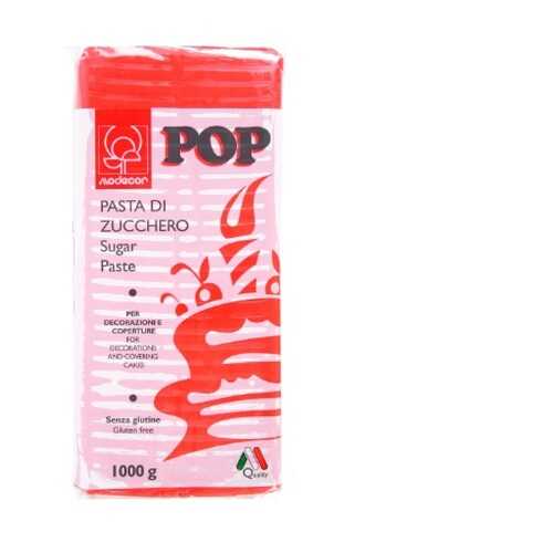 Сахарная Мастика универсальная для торта Modecor POP - Красная, 1кг. (25470/p) в Магнолия