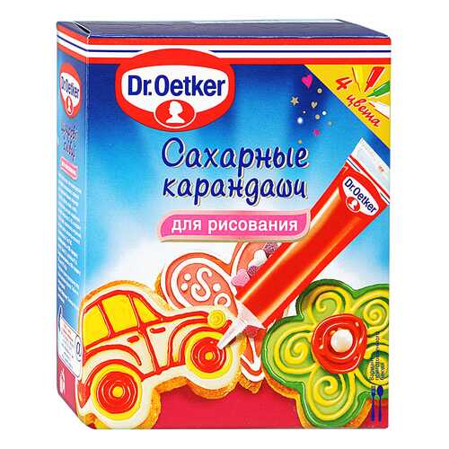 Сахарные карандаши Dr.Oetker для рисования украшения десертов 76 г в Магнолия