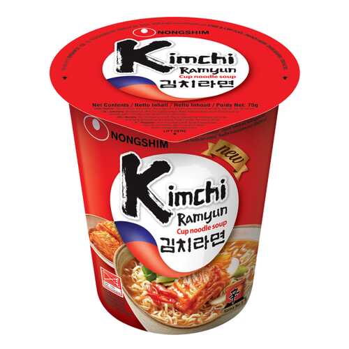 Лапша быстрого приготовления Кимчи Рамен Nongshim стакан 75 г в Магнолия