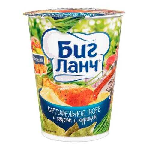 Пюре картофельное Биг ланч с соусом с курицей с гренками 50 г в Магнолия