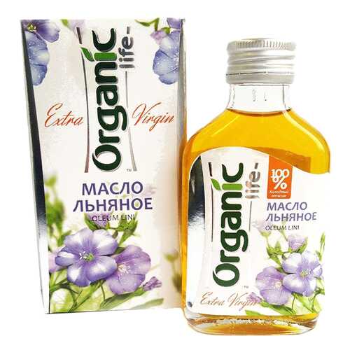 Масло льняное Organic Life пищевое нерафинированное 100 мл в Магнолия