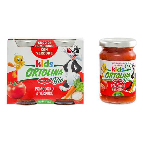 Соус Rodolfi Ortolina Kids Bio томатный с овощами 2 шт 100 г в Магнолия
