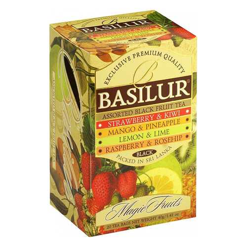 Ассорти чая черного Basilur magic fruits 20 пакетиков в Магнолия