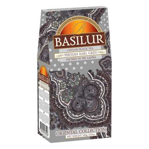 Чай Basilur Persian Earl Grey, черный листовой с добавками, 100 гр в Магнолия