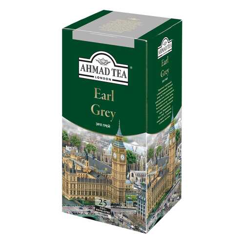 Чай черный Ahmad Tea earl grey со вкусом и ароматом бергамота 25 пакетиков в Магнолия