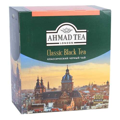 Чай черный Ahmad Tea классический листовой мелкий 100 пакетиков в Магнолия