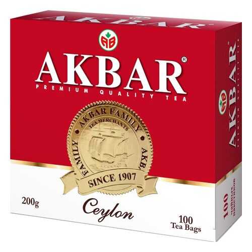 Чай черный Akbar цейлонский 100 пакетиков в Магнолия