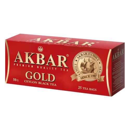 Чай черный Akbar gold 25 пакетиков в Магнолия