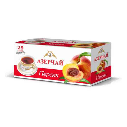 Чай черный Азерчай персик 25 пакетиков в Магнолия