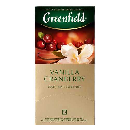 Чай черный Greenfield Vanilla Cranberry 25 пакетиков в Магнолия