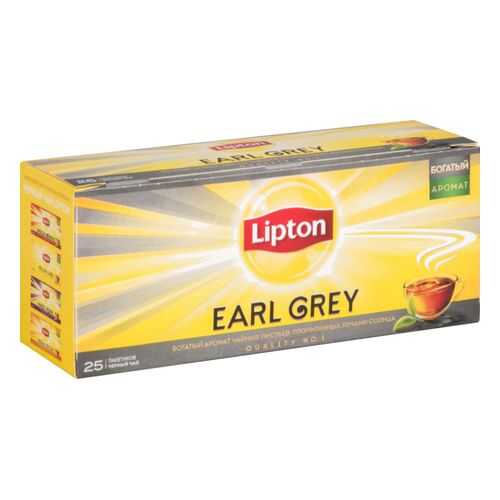Чай черный Lipton earl grey 25 пакетиков в Магнолия
