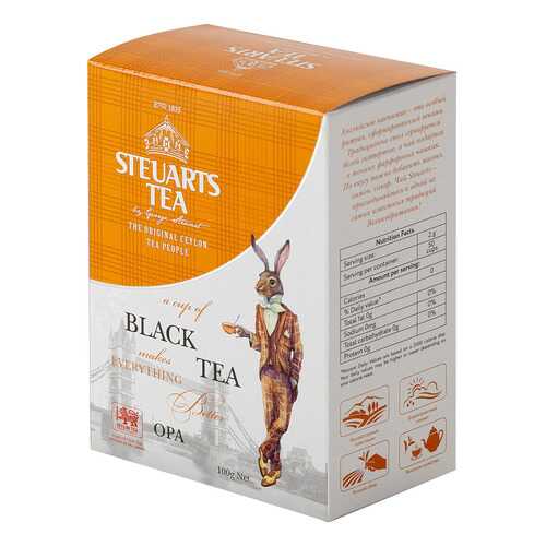 Чай черный листовой Steuarts black tea OPA 100 гр в Магнолия