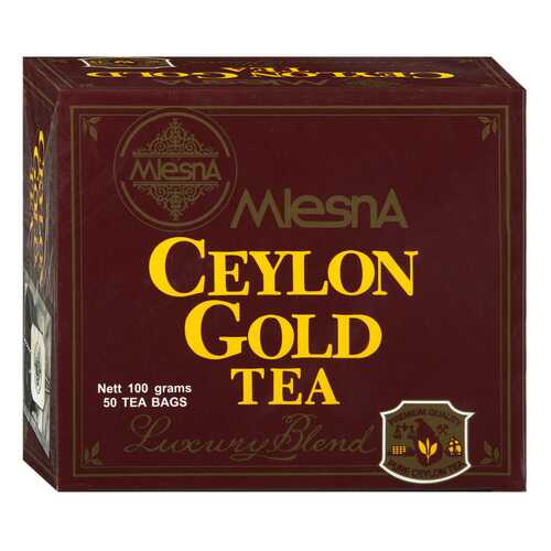 Чай черный Mlesna Ceylon Gold, 50 пак*2г Шри-Ланка в Магнолия