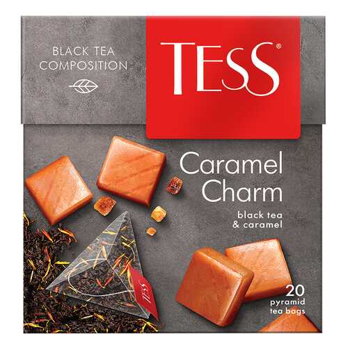 Чай черный в пирамидках Tess Caramel Charm 20 пакетиков в Магнолия