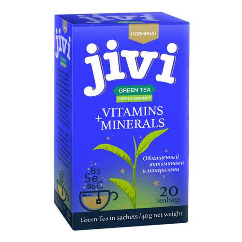 Чай Jivi Green tea Fresh Chamomile, зеленый с добавками, 20 пакетиков в Магнолия