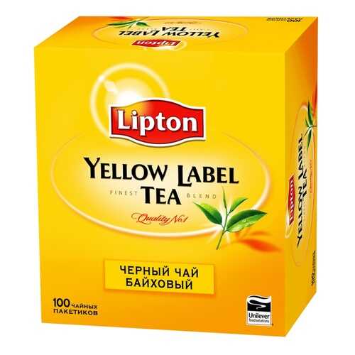 Чай Lipton черный байховый 100 пакетиков 200 г в Магнолия