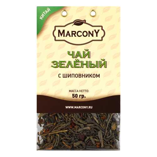 Чай Marcony зеленый с шиповником 50 г в Магнолия