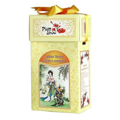 Чай Plum Snow Зелёная Улитка с Манго и Ананасом, зелёный листовой, 100 гр в Магнолия