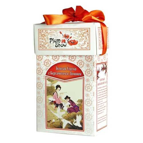 Чай Plum Snow Золотая Улитка с Бергамотом и Лимоном, чёрный листовой, 100 гр в Магнолия