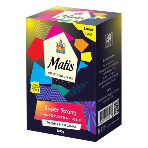 Чай весовой черный Матис Super Strong B.O.P.F. 100 г в Магнолия