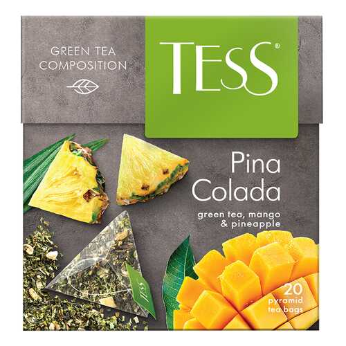 Чай зеленый в пирамидках Tess Pina Colada 20 пакетиков в Магнолия