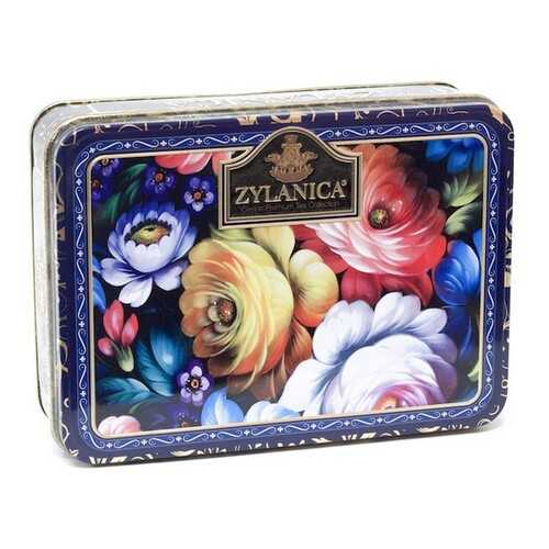 Чай Zylanica Blue шкатулка с цветами черный листовой Super Pekoe 100 г в Магнолия