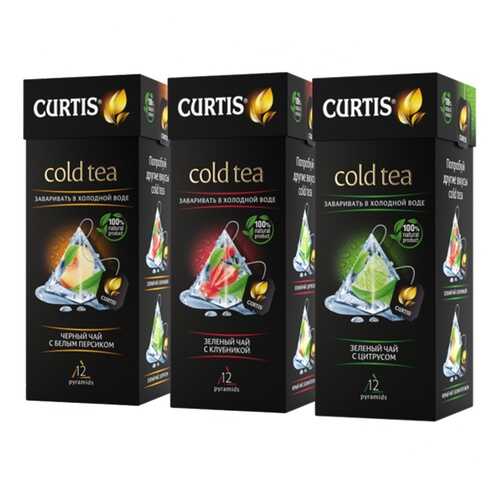 Набор чая Curtis Cold tea, ассорти , 12 пирамидок х 3 упаковки в Магнолия