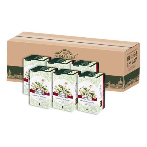 Травяной чай Ahmad Tea ромашка-лимонный сорго Камомайл монинг в пакетиках 20х1,5г - 6 штук в Магнолия